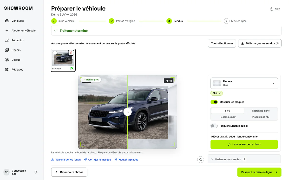 Le poste de traitement